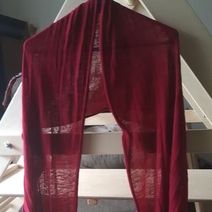 Long burgandy scarf